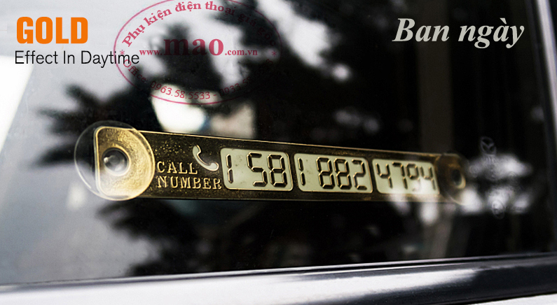 Tấm dán số điện thoại trên kính xe ô tô